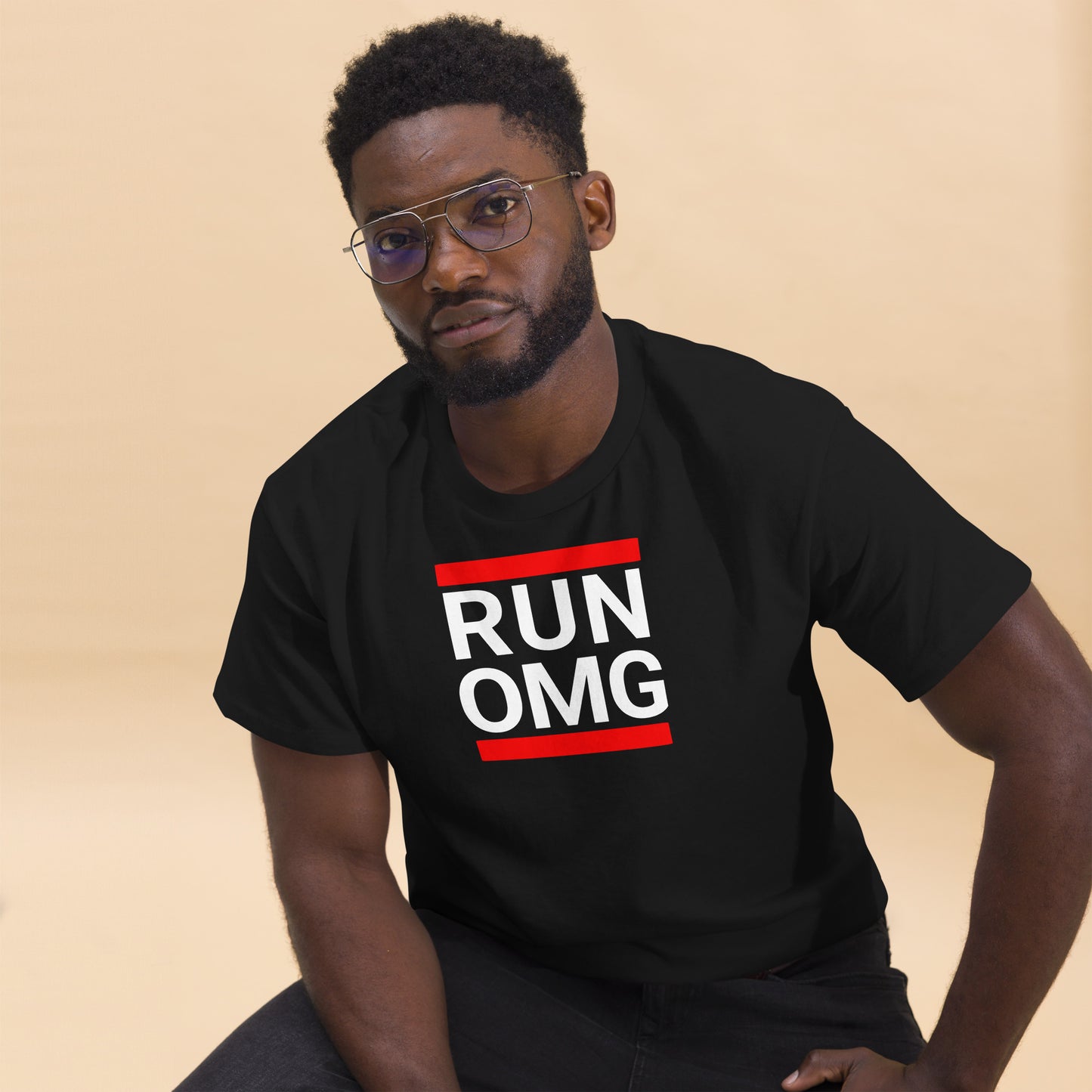 Run OMG - Men's classic tee in vintage Hip Hop Style made famous by Run DMC