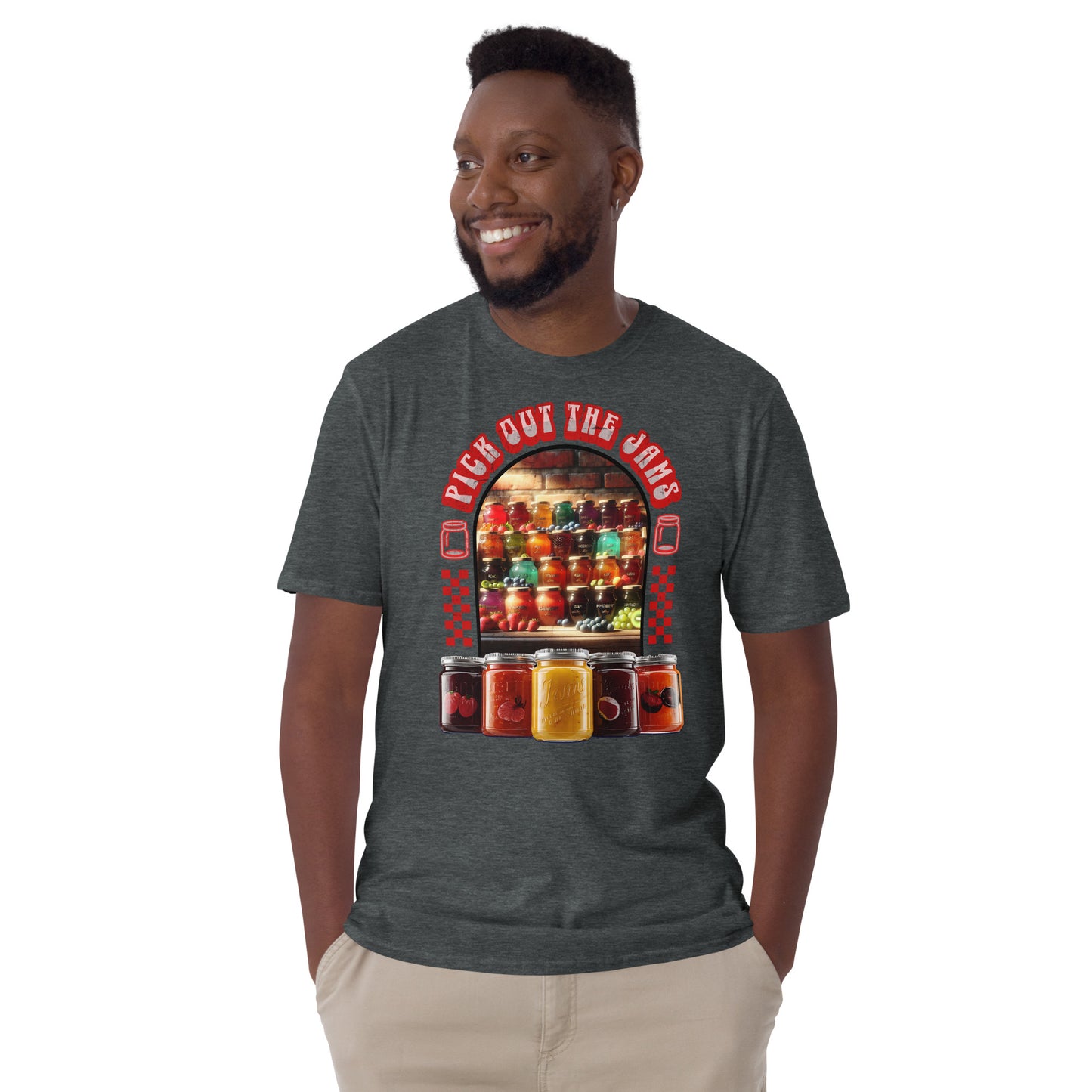 Misheard Song Lyric: Pick Out the Jams Short-Sleeve Unisex T-Shirt in Vintage Style