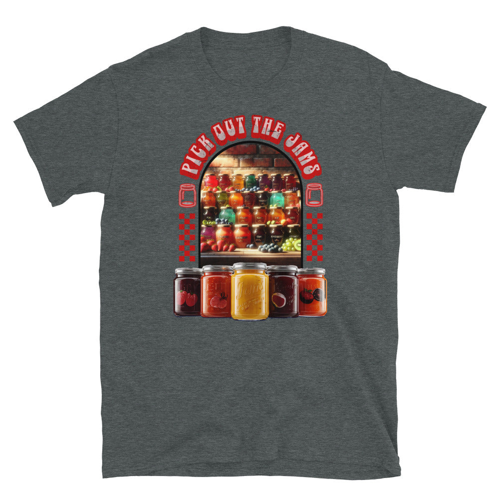 Misheard Song Lyric: Pick Out the Jams Short-Sleeve Unisex T-Shirt in Vintage Style