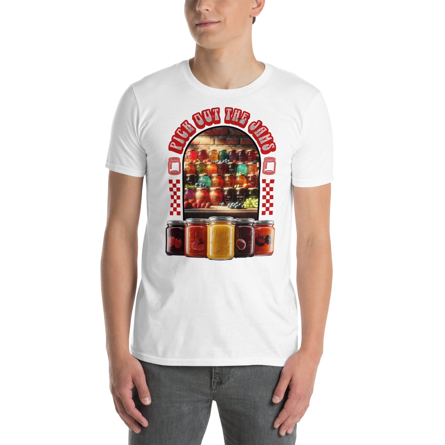 Misheard Song Lyric: Pick Out the Jams Short-Sleeve Unisex T-Shirt in Vintage Style