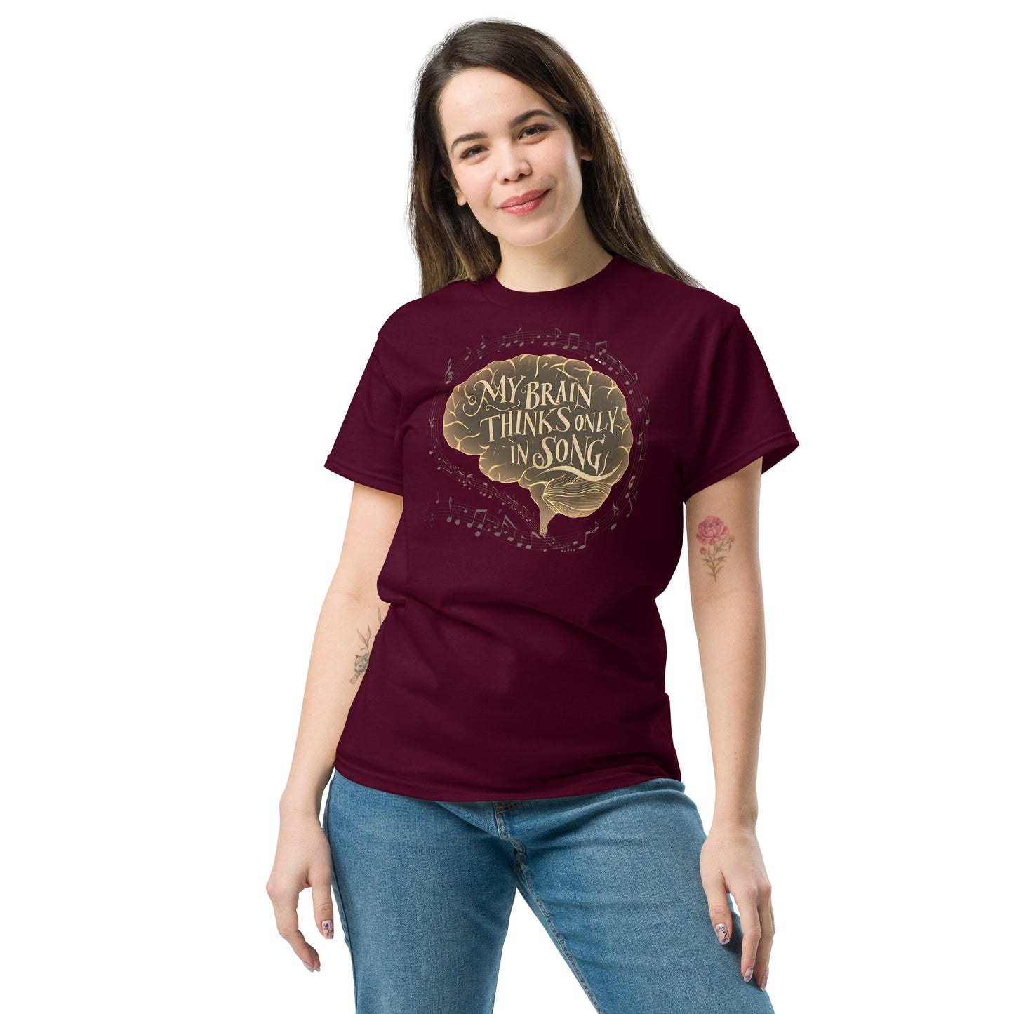 My Brain Thinks Only in Song Music Lover Tee