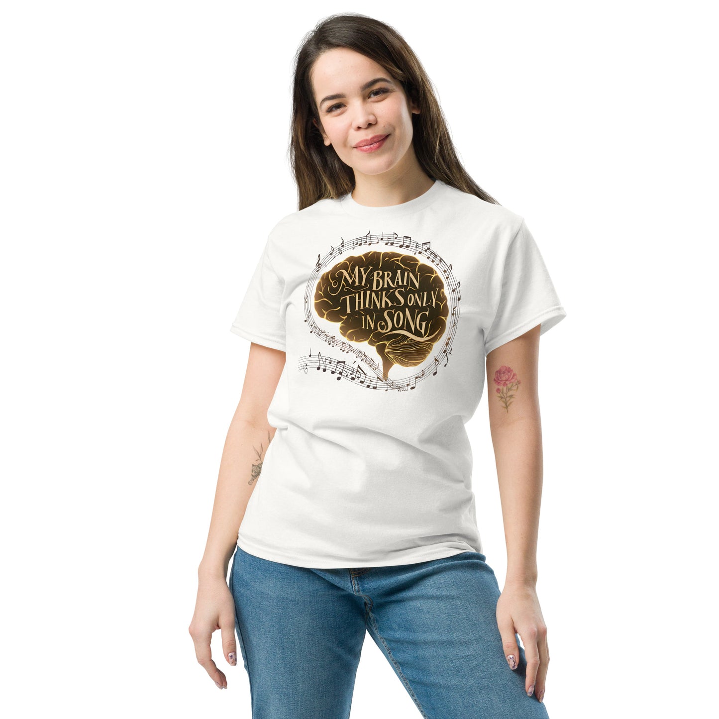 My Brain Thinks Only in Song Music Lover Tee