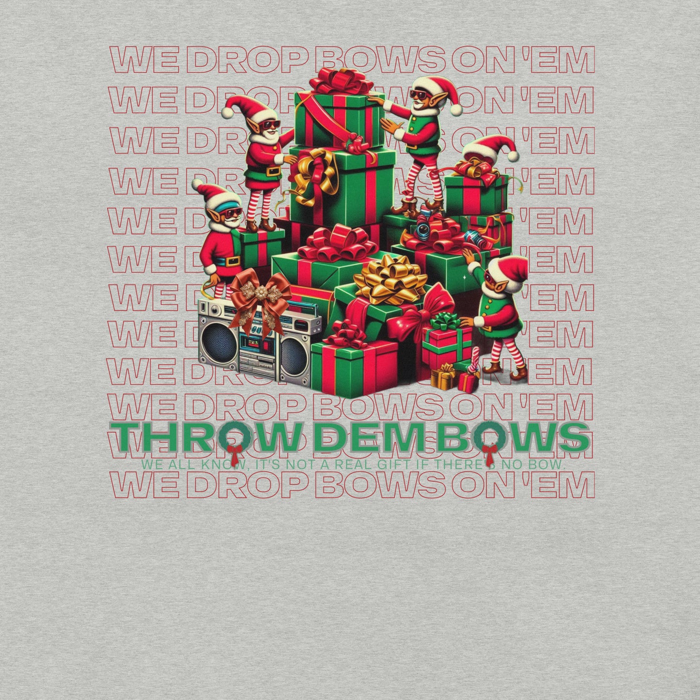 Throw Dem Bows Funny Christmas Rap Parody Tee