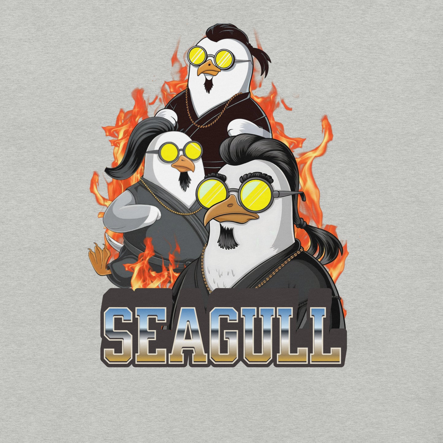 Action Bird Hero Parody – Martial Arts Seagull Design