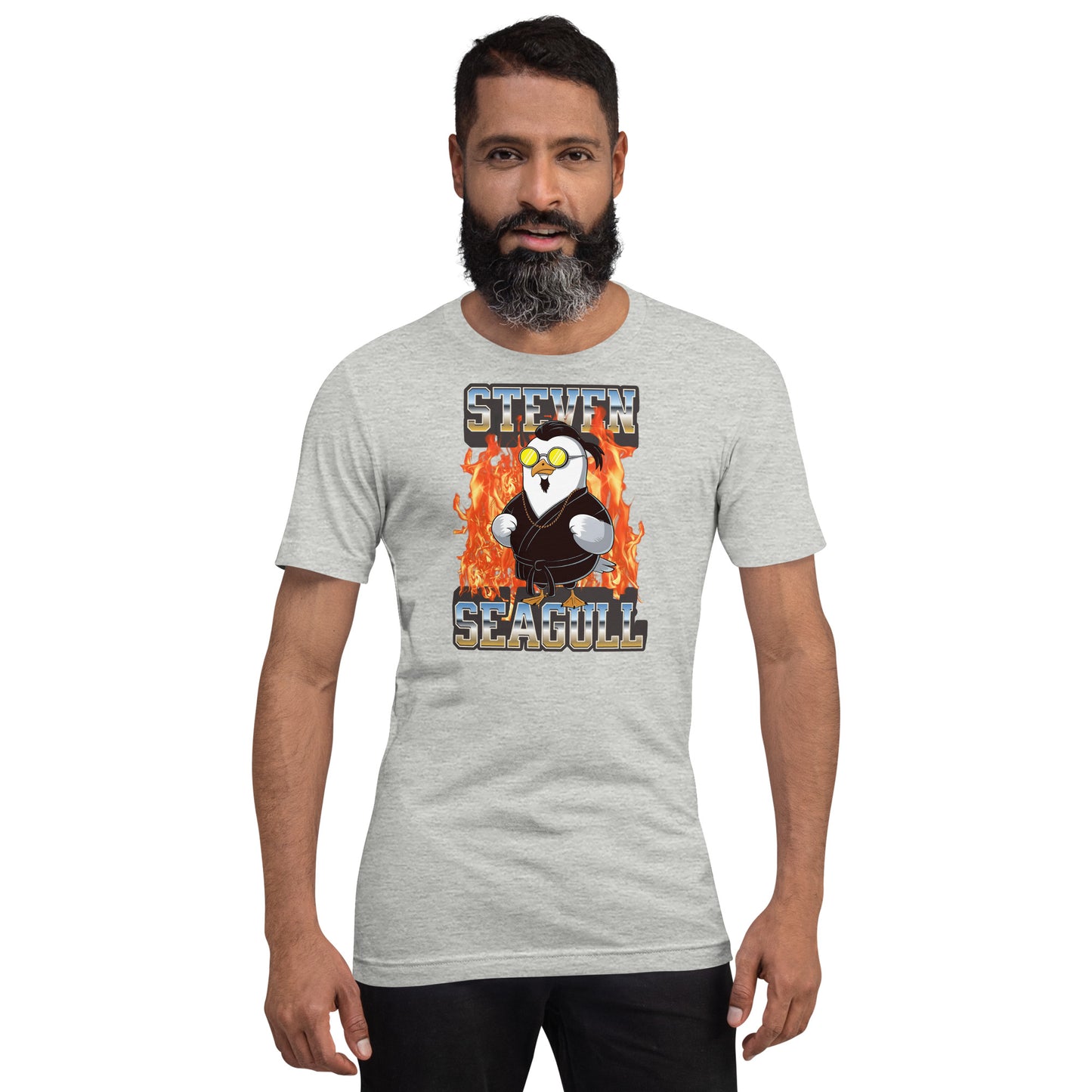 Action Hero Parody – Steven "Seagull" Martial Arts Comedy Design