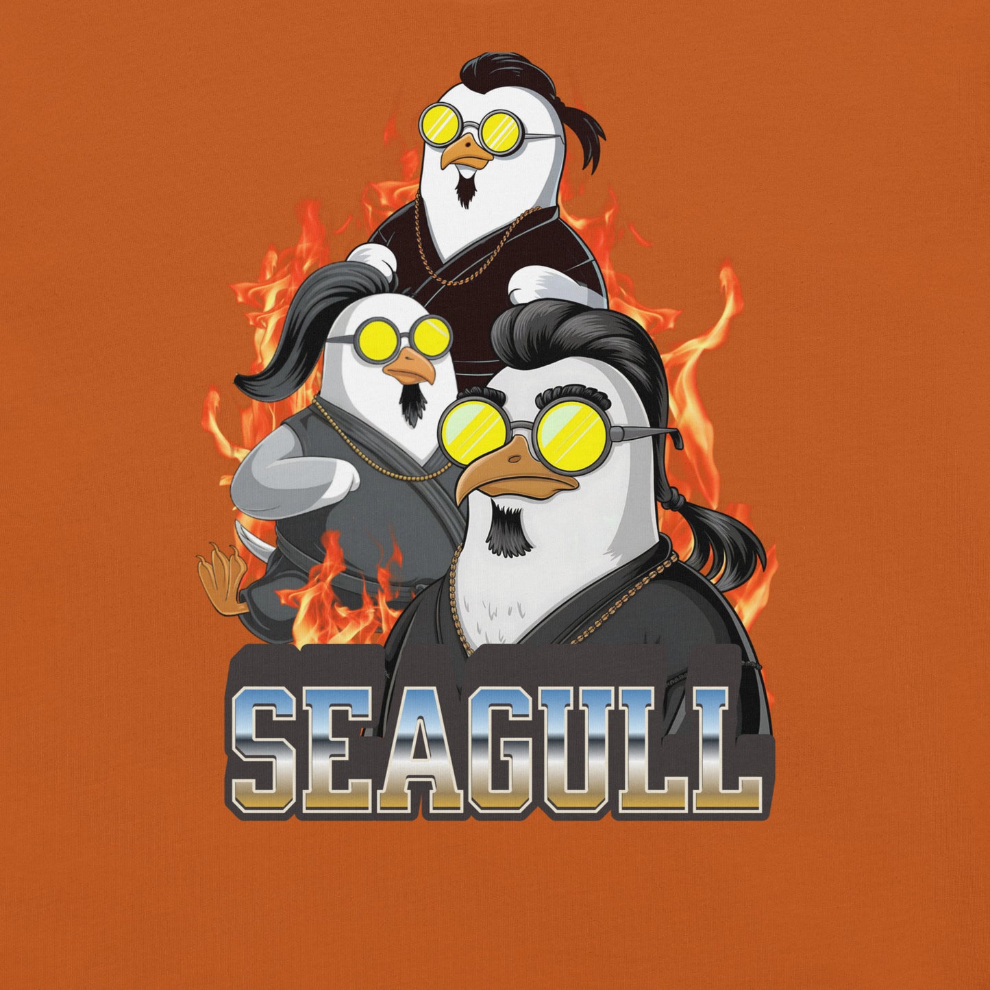 Action Bird Hero Parody – Martial Arts Seagull Design