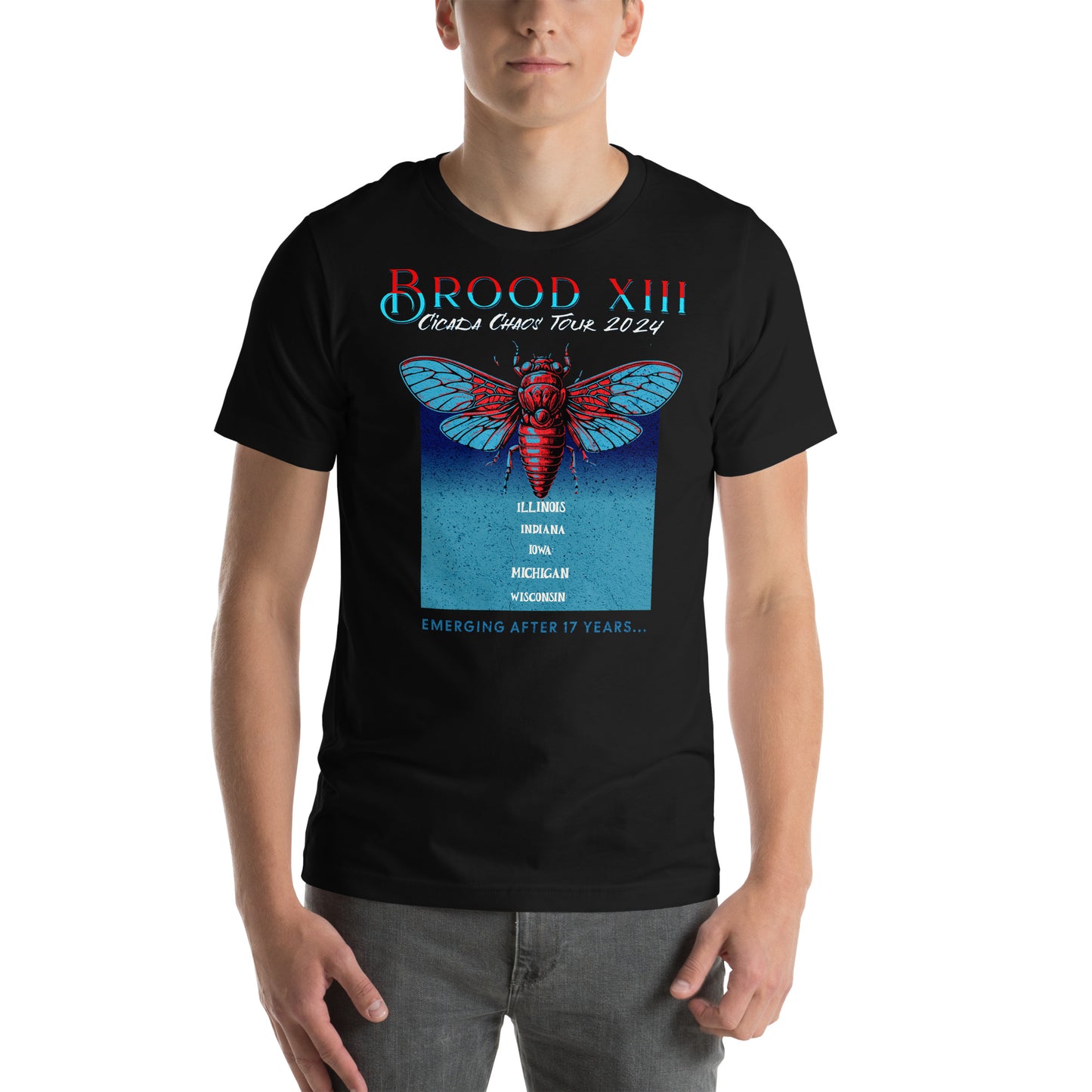 Unisex t-shirt Rock Tour Inspired Cicada 2024