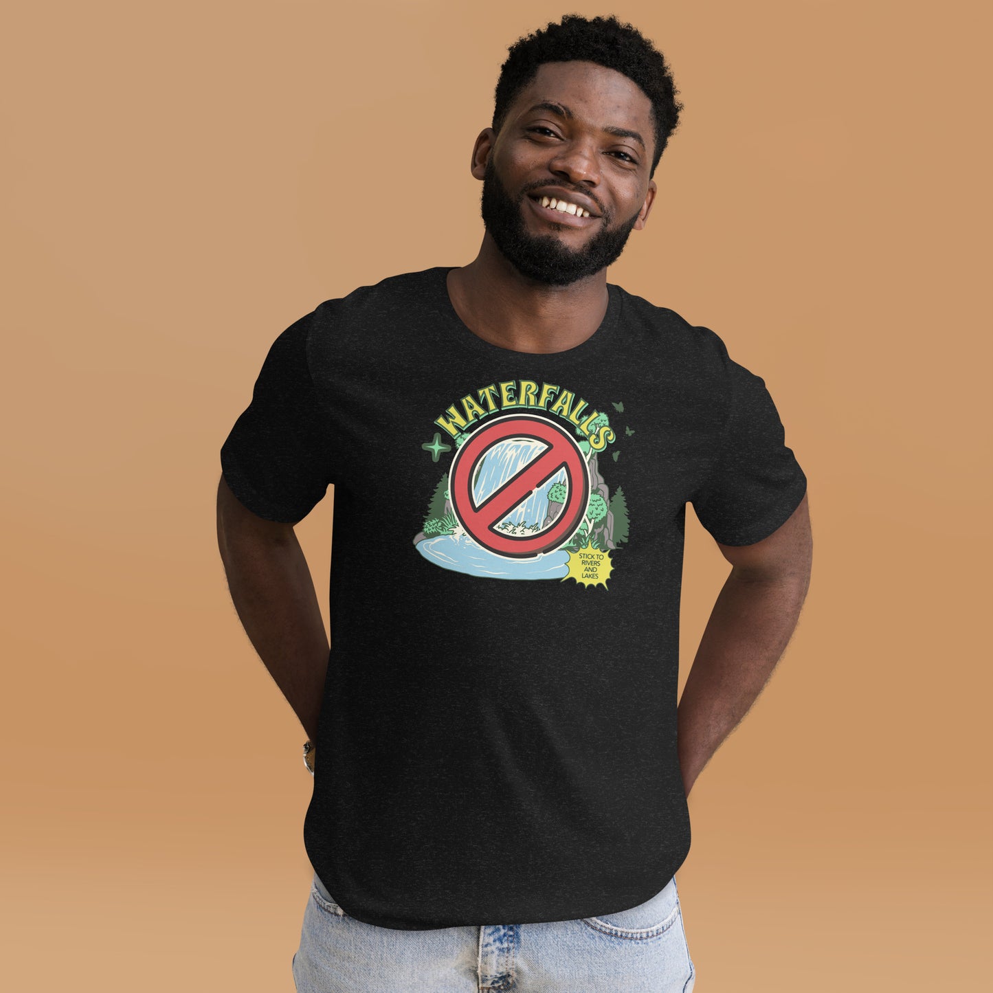 No Waterfalls -- Stick to Rivers and Lakes Retro Tee