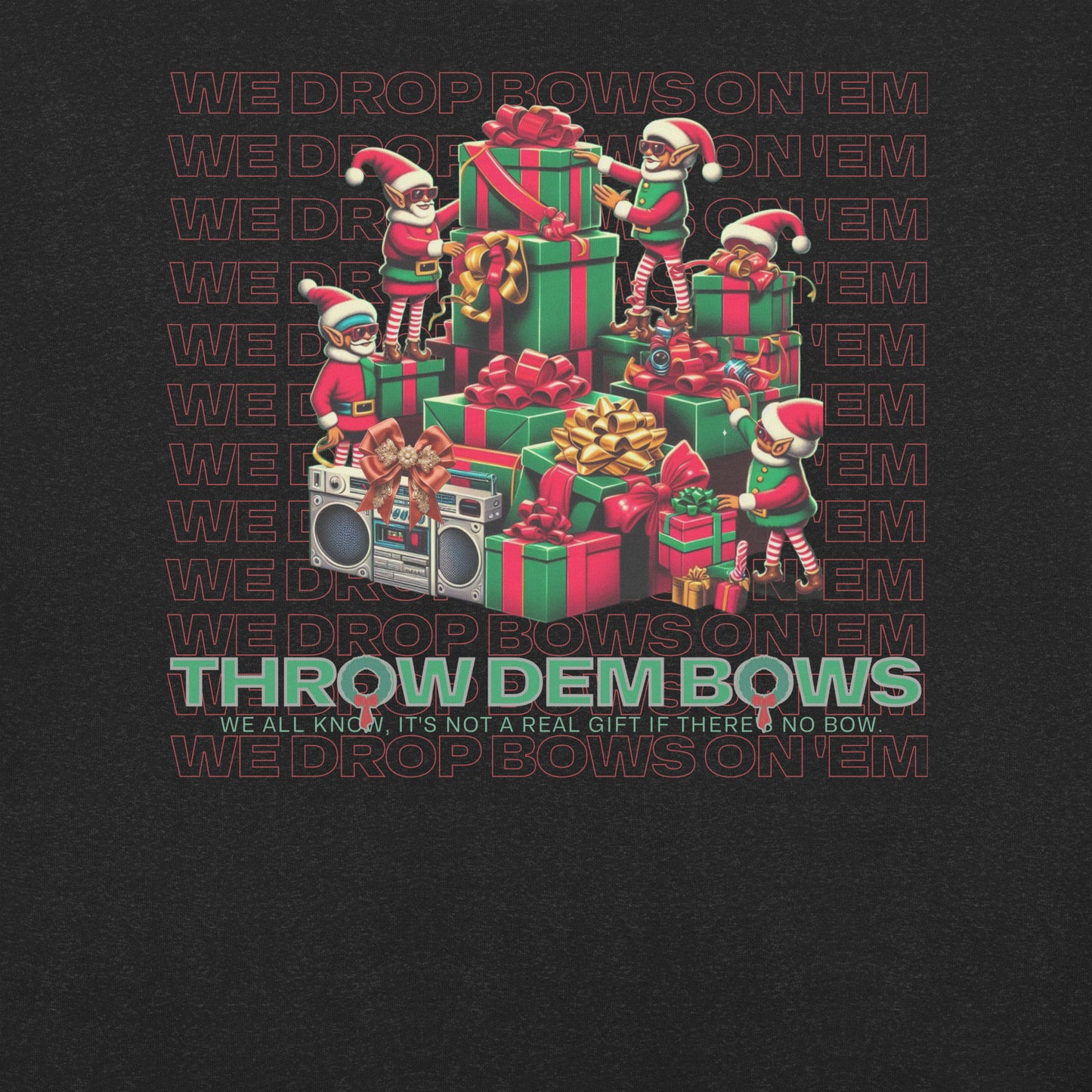 Throw Dem Bows Funny Christmas Rap Parody Tee