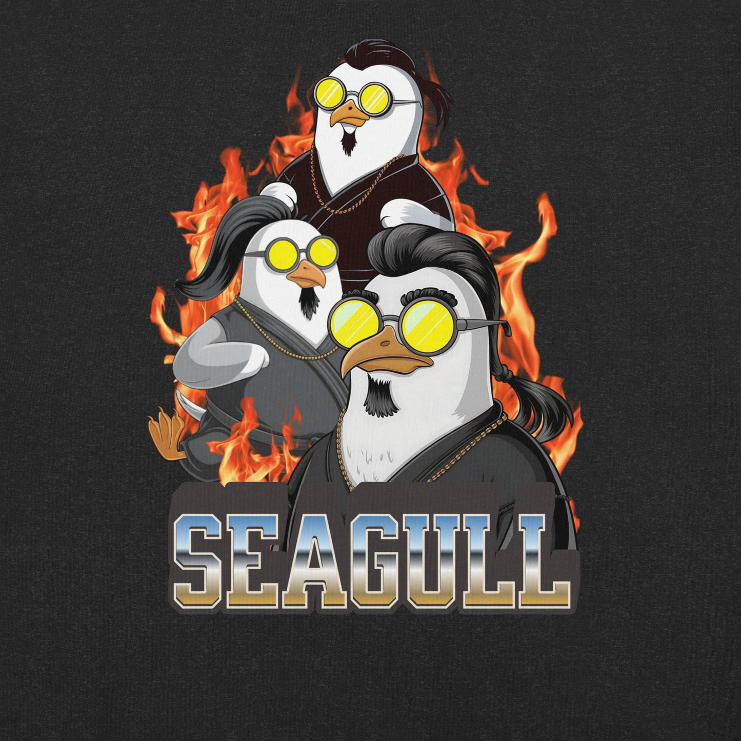 Action Bird Hero Parody – Martial Arts Seagull Design