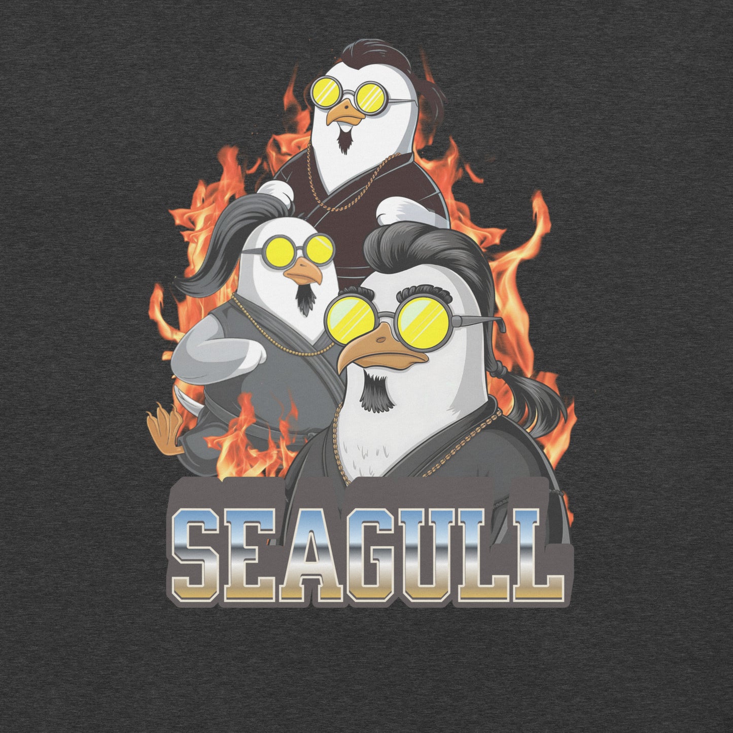 Action Bird Hero Parody – Martial Arts Seagull Design