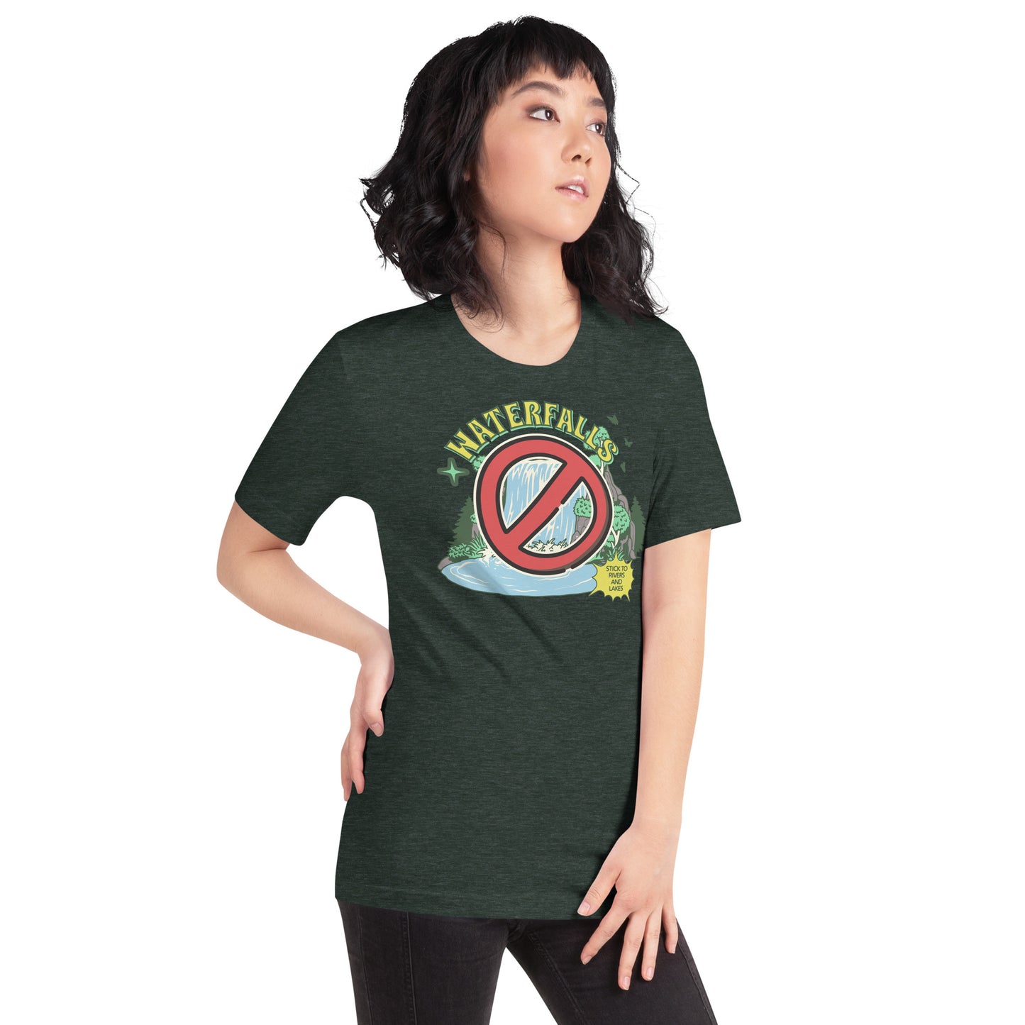 No Waterfalls -- Stick to Rivers and Lakes Retro Tee
