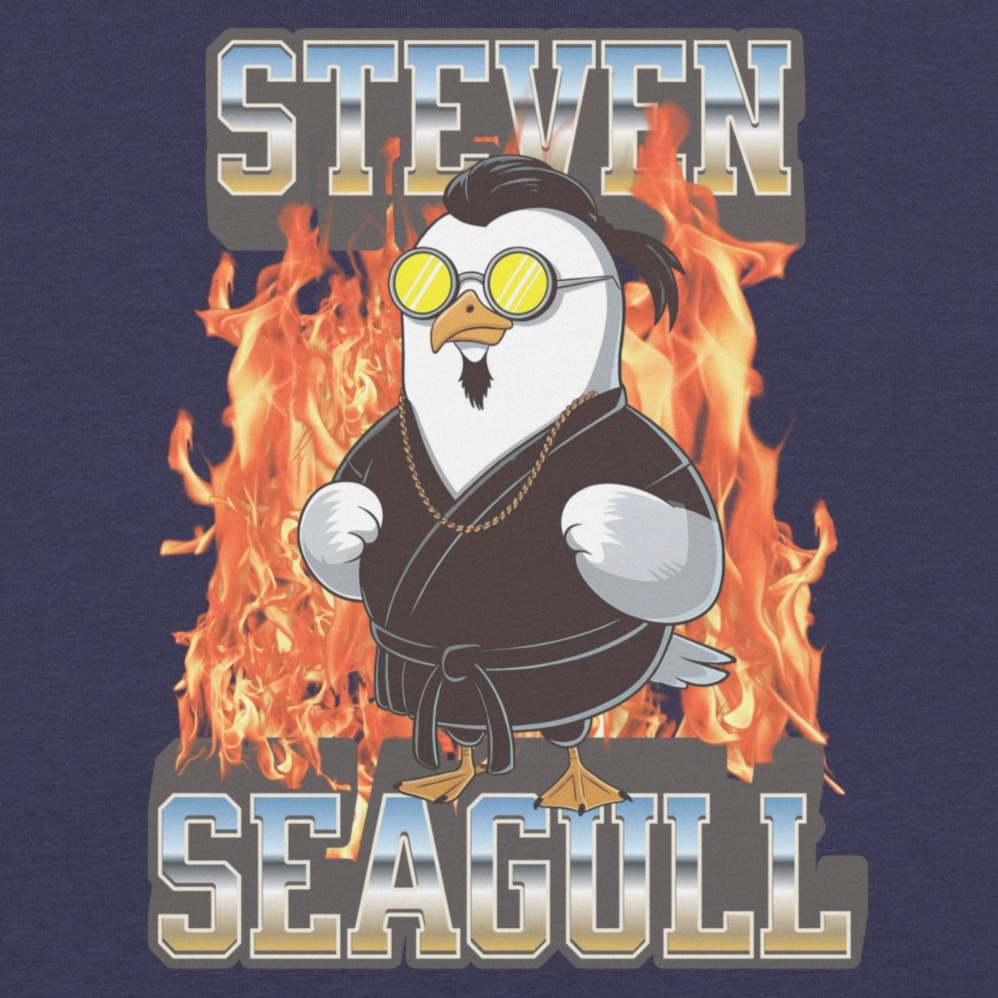 Action Hero Parody – Steven "Seagull" Martial Arts Comedy Design