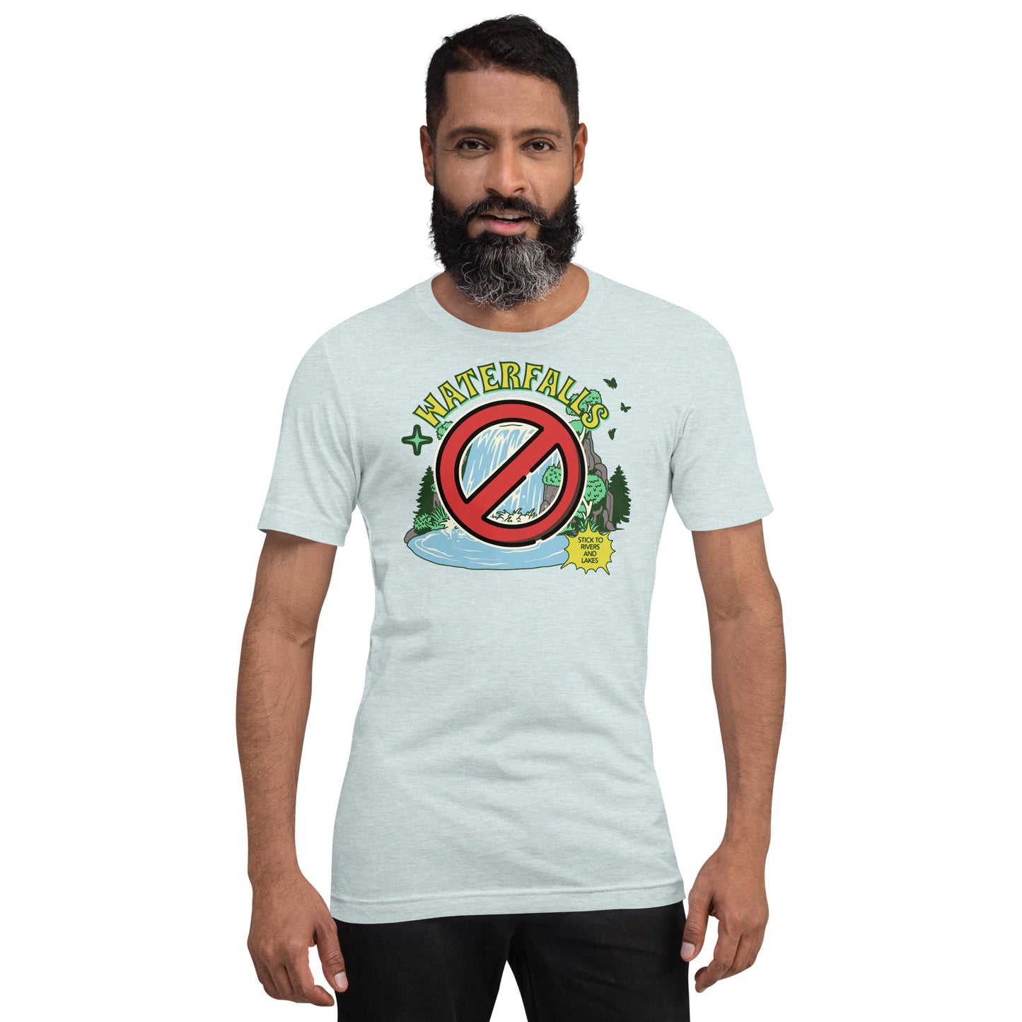 No Waterfalls -- Stick to Rivers and Lakes Retro Tee