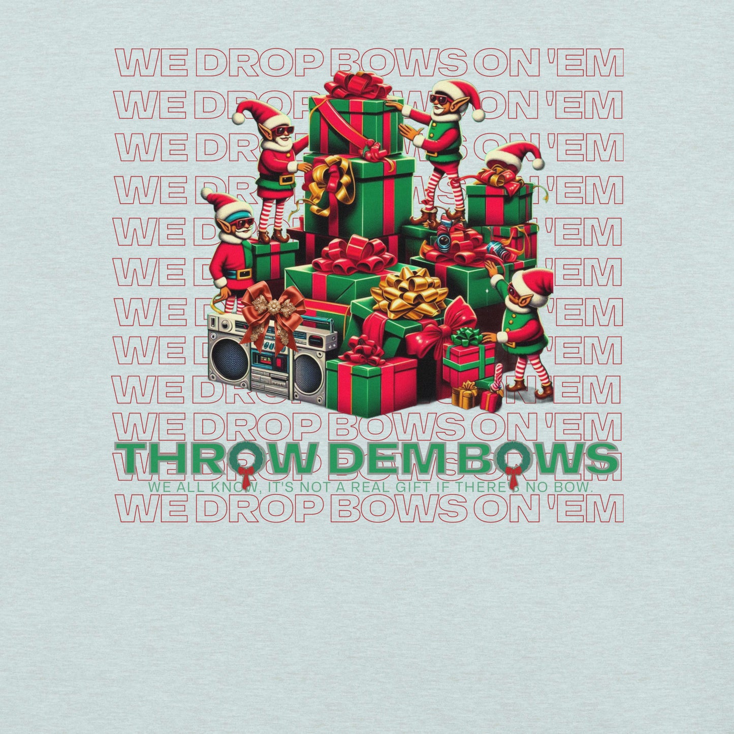Throw Dem Bows Funny Christmas Rap Parody Tee
