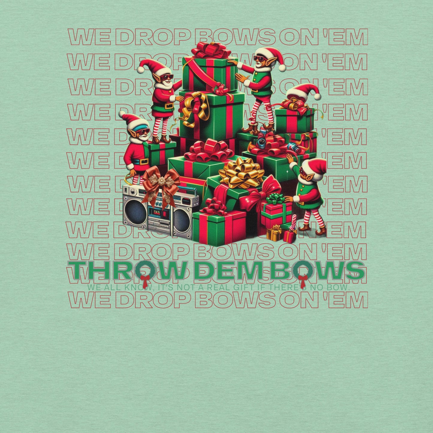 Throw Dem Bows Funny Christmas Rap Parody Tee