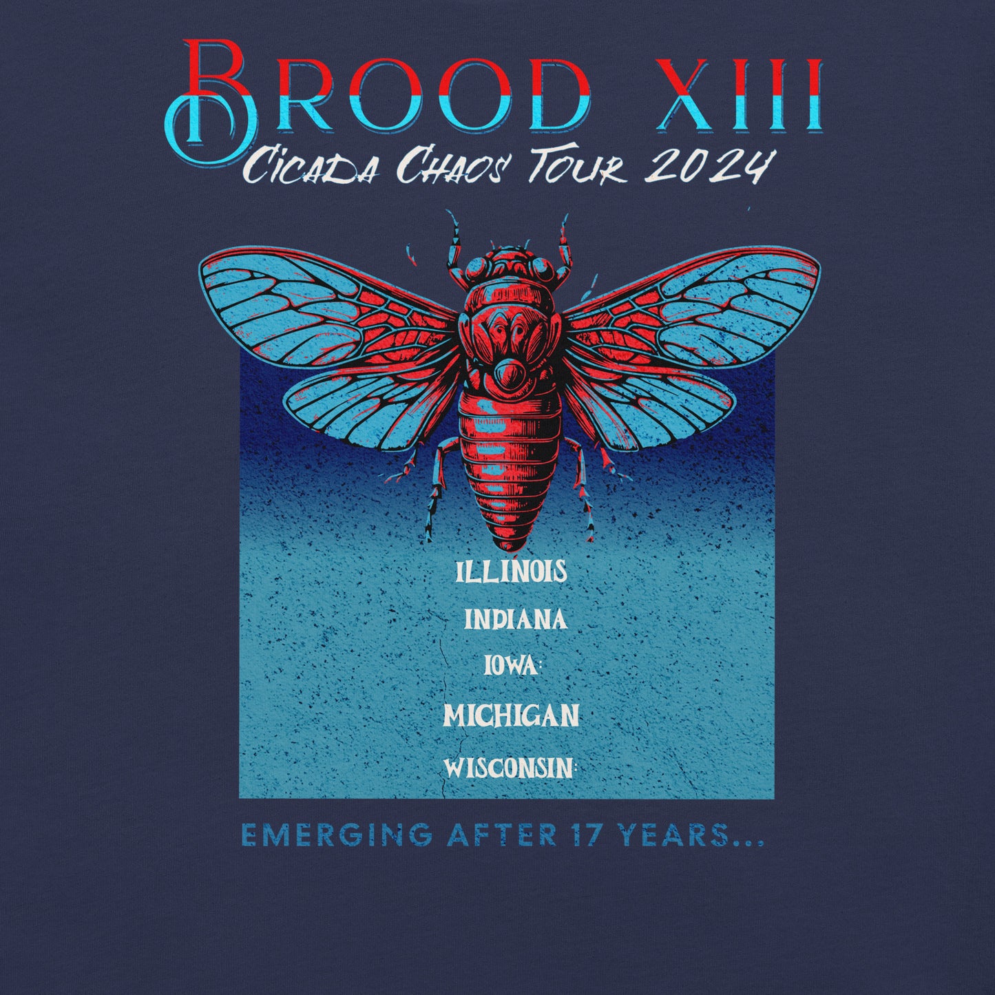 Unisex t-shirt Rock Tour Inspired Cicada 2024