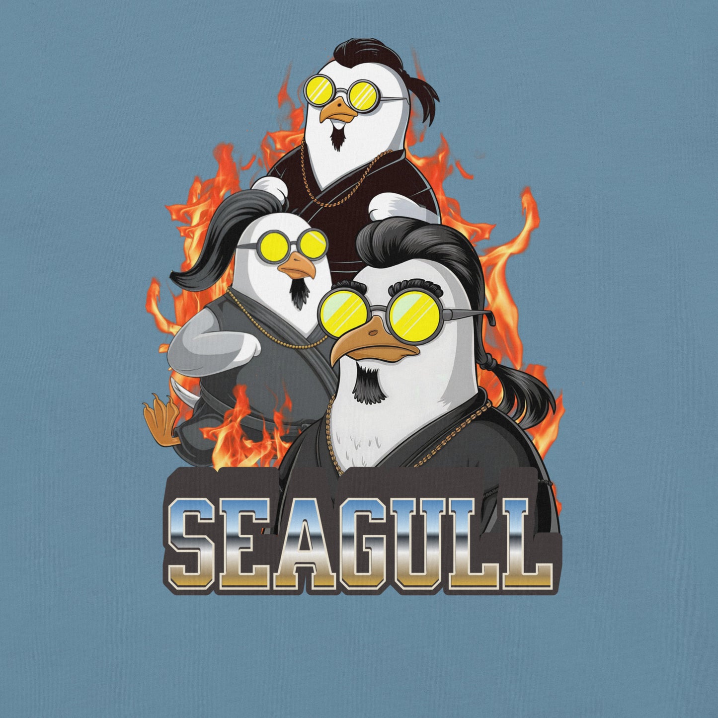 Action Bird Hero Parody – Martial Arts Seagull Design