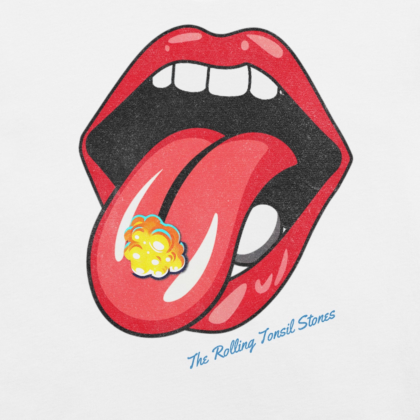 The Rolling Tonsil Stones Funny Parody Design t-shirt