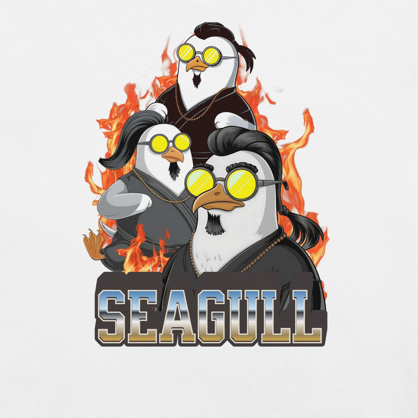 Action Bird Hero Parody – Martial Arts Seagull Design