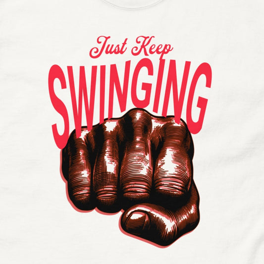 Musically Misheard Inspirational Men's classic tee - Just Keep Swinging #Mondegreen