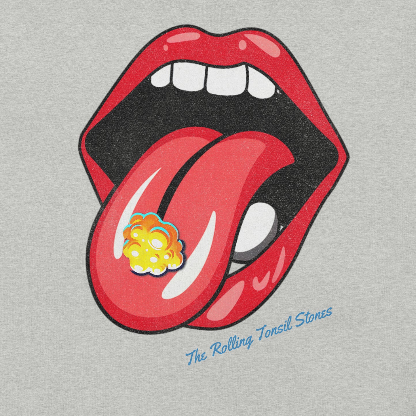The Rolling Tonsil Stones Funny Parody Design t-shirt