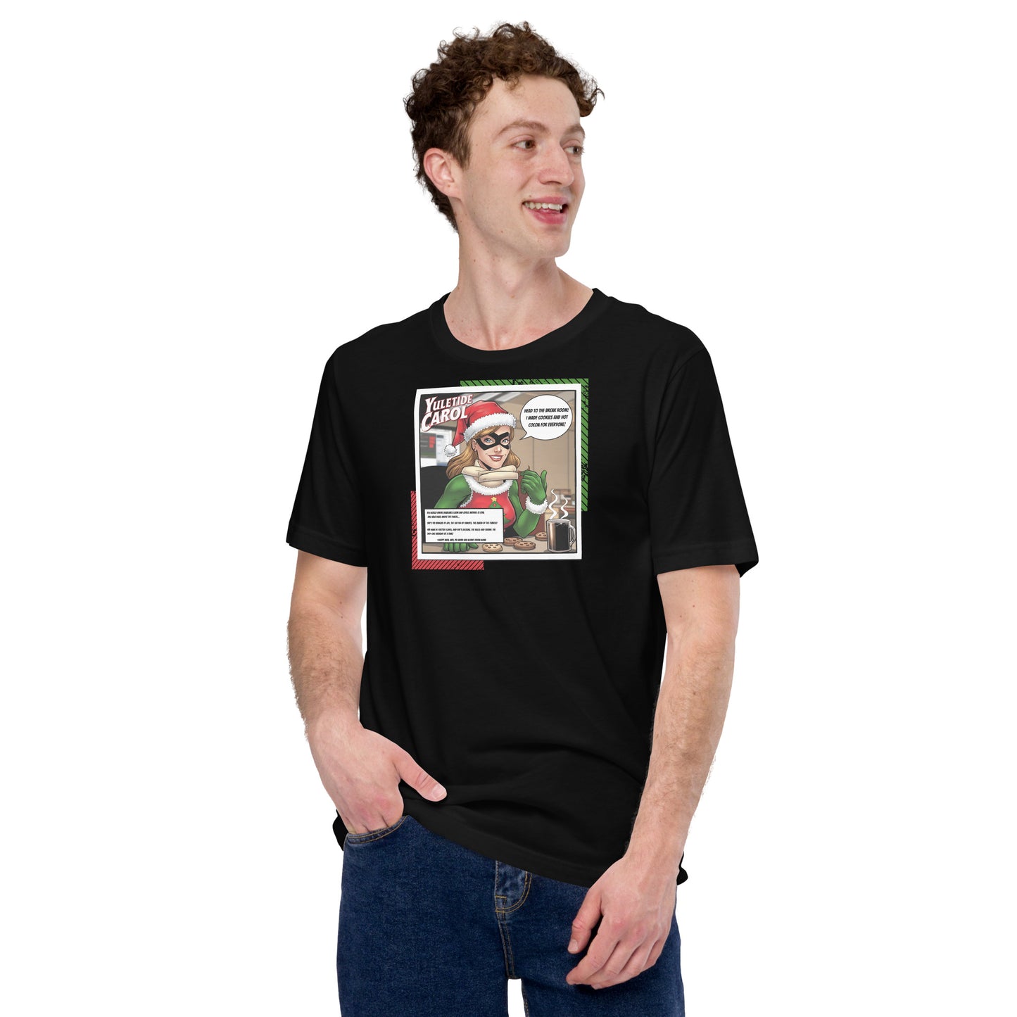 Yuletide Carol Funny Office Christmas Hero Tee