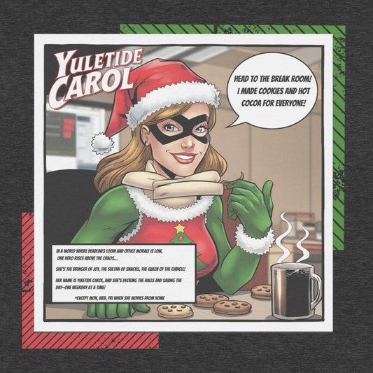 Yuletide Carol Funny Office Christmas Hero Tee