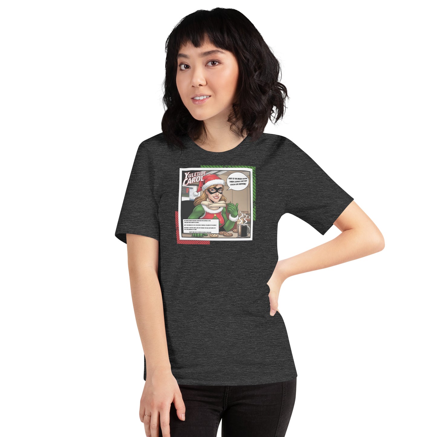 Yuletide Carol Funny Office Christmas Hero Tee