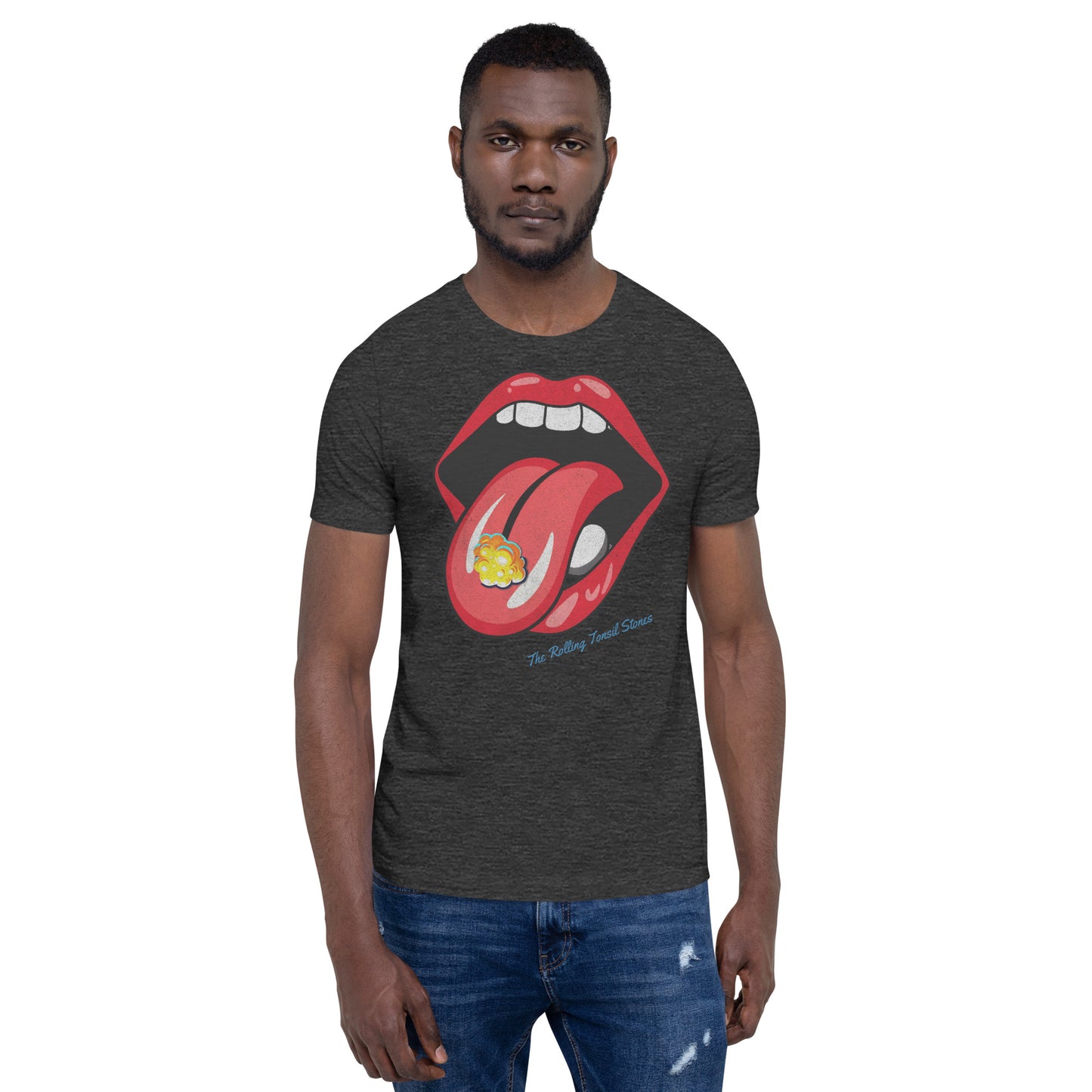 The Rolling Tonsil Stones Funny Parody Design t-shirt