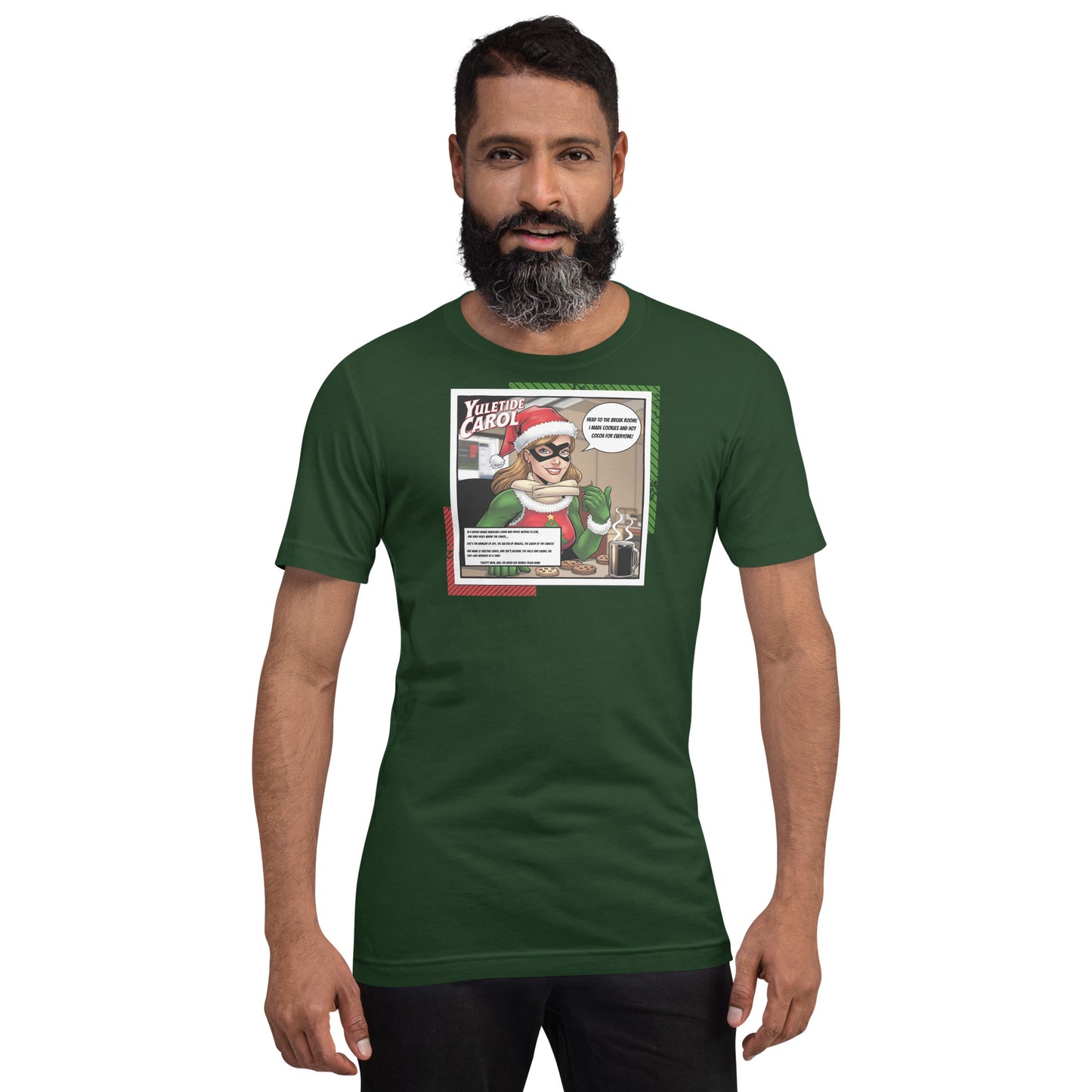 Yuletide Carol Funny Office Christmas Hero Tee