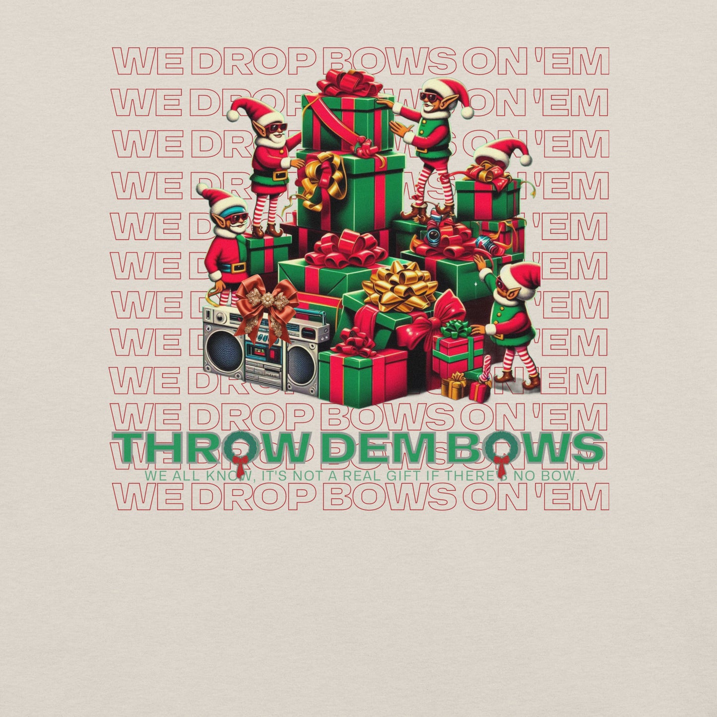 Throw Dem Bows Funny Christmas Rap Parody Tee