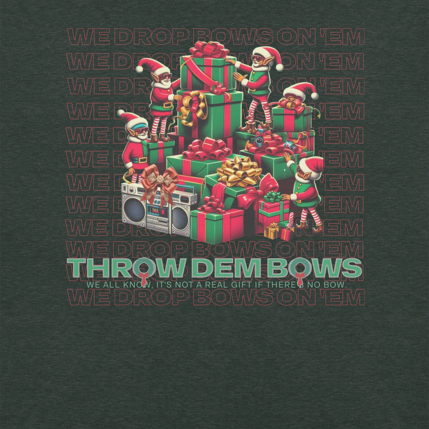 Throw Dem Bows Funny Christmas Rap Parody Tee