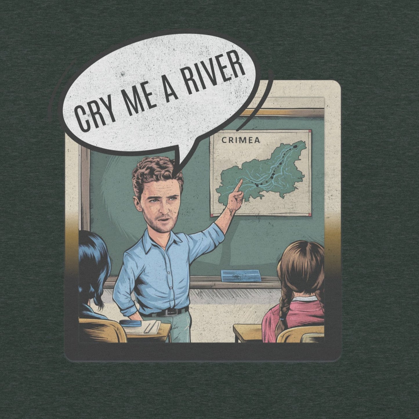 Cry Me a River Funny Geography Mondegreen Tee