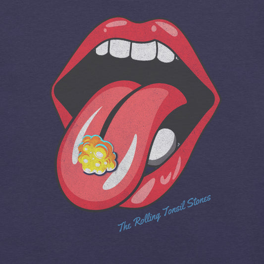 The Rolling Tonsil Stones Funny Parody Design t-shirt