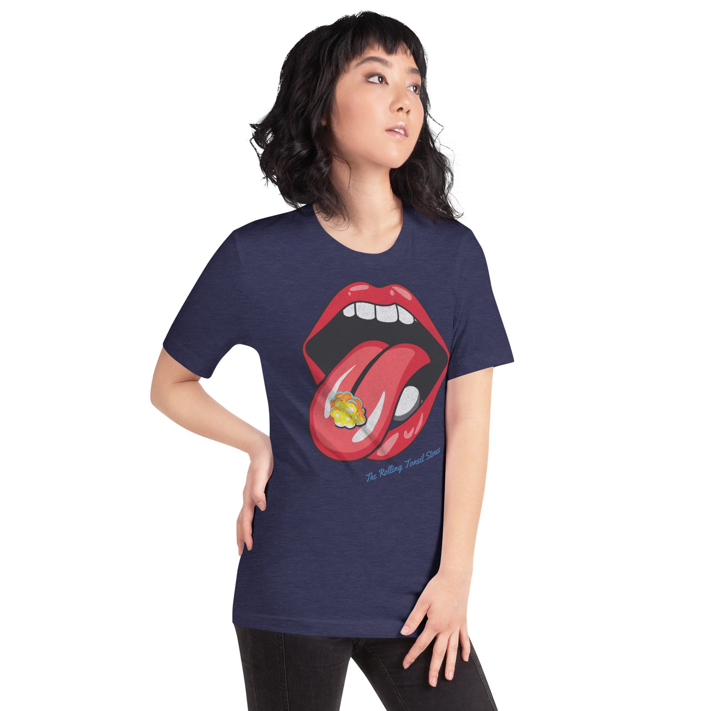 The Rolling Tonsil Stones Funny Parody Design t-shirt