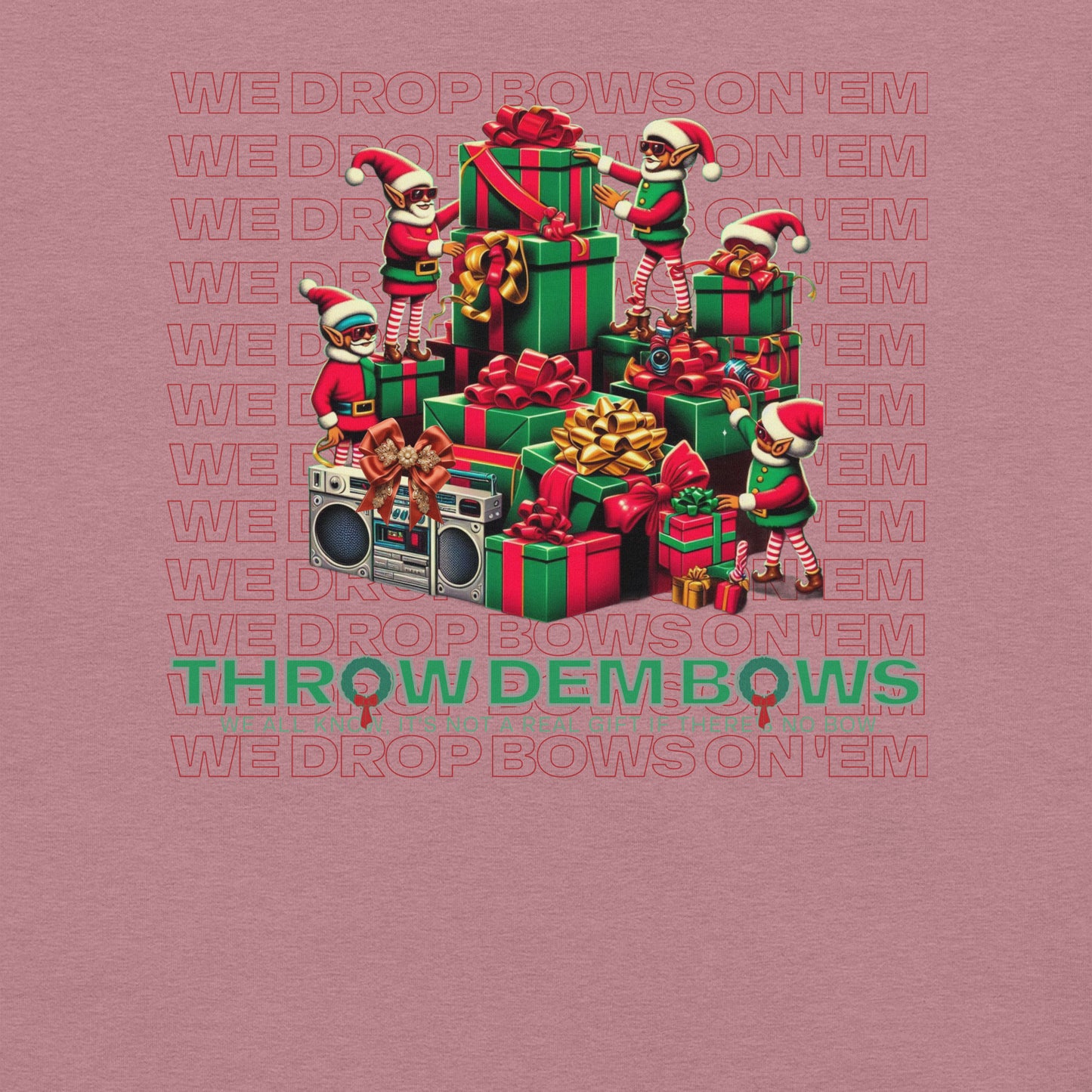 Throw Dem Bows Funny Christmas Rap Parody Tee