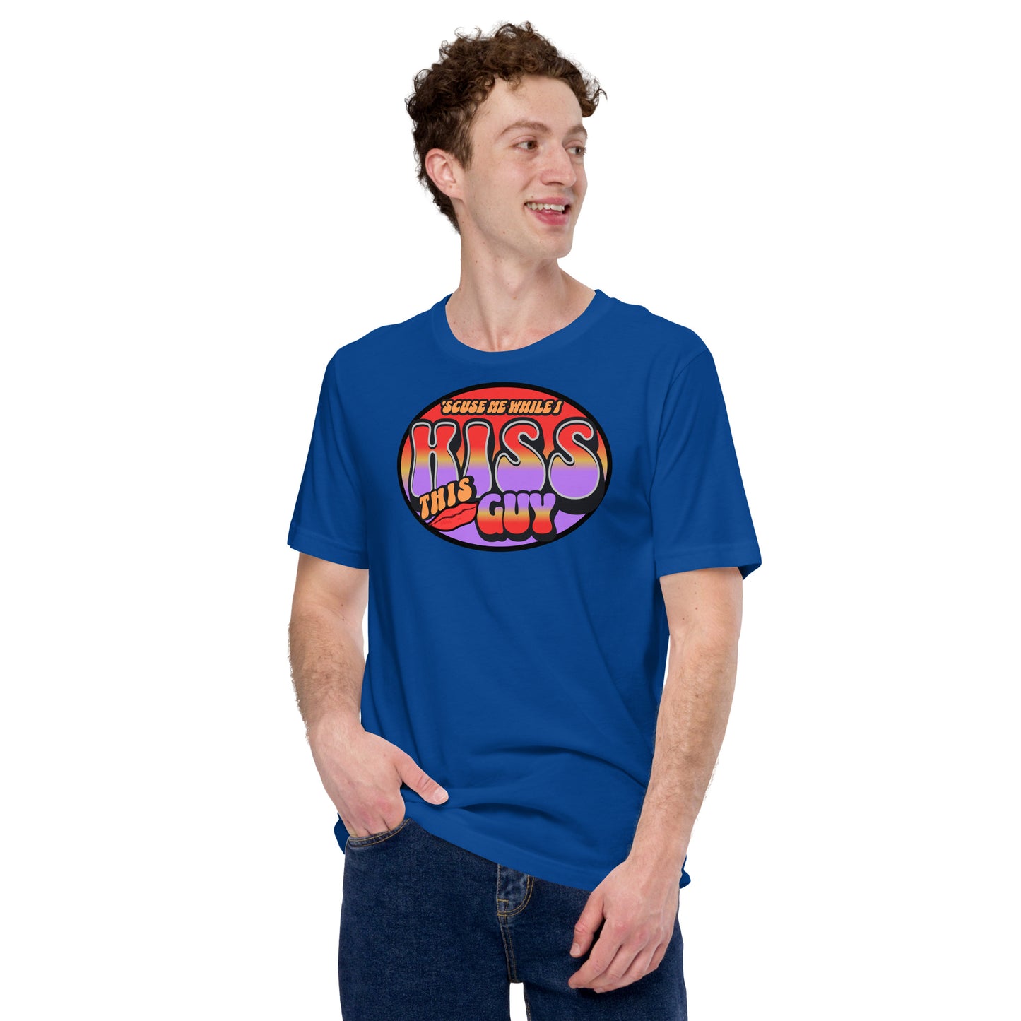 Scuse Me While I Kiss This Guy Funny Hendrix Tee